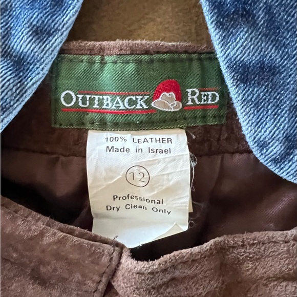 Vintage Outback Red Chocolate Suede Skirt - Picture 4 of 7